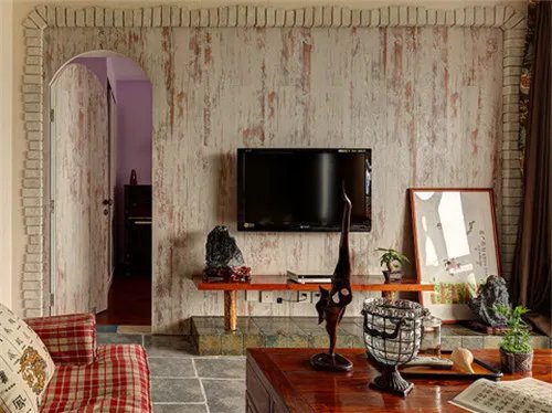 电视墙隐形门装修效果图  4款电视墙隐形门设计方案