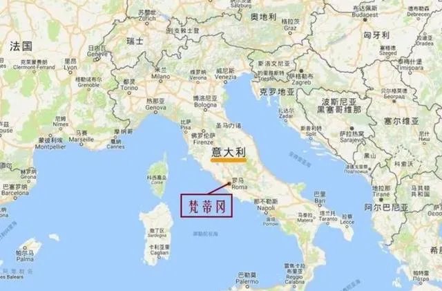 梵蒂冈国家的地图？