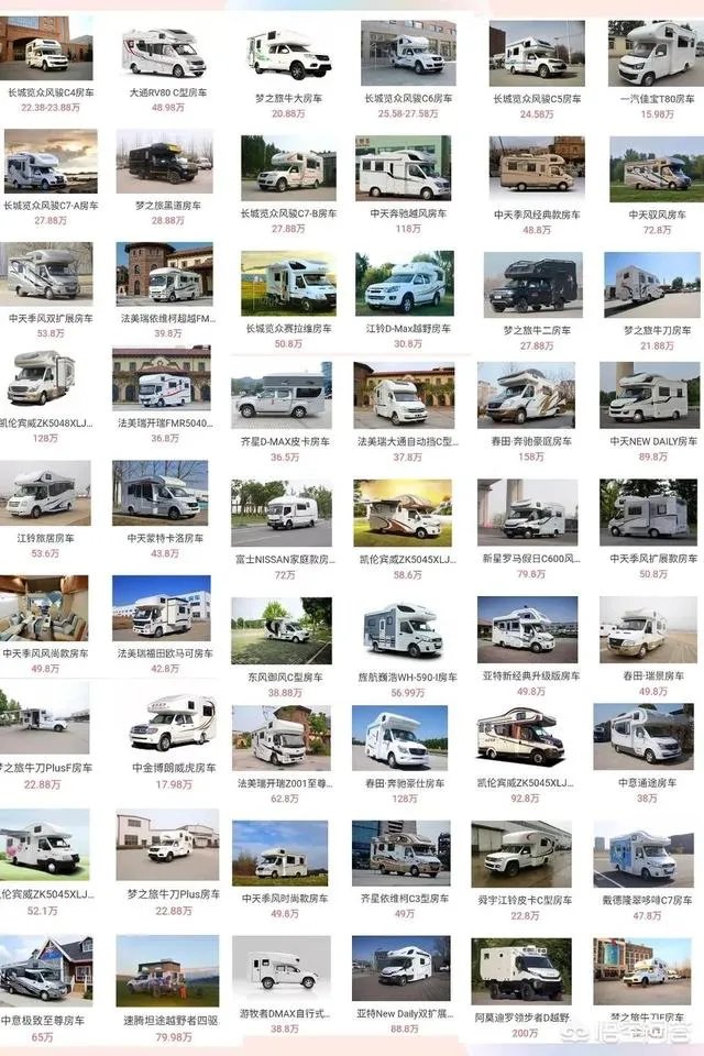 房车价格一般多少？