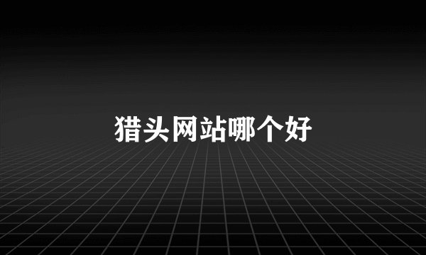 猎头网站哪个好