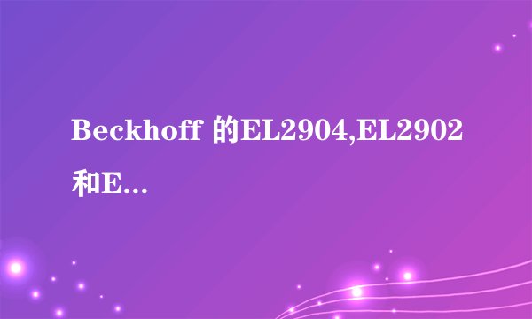 Beckhoff 的EL2904,EL2902和EL1904有什么区别？