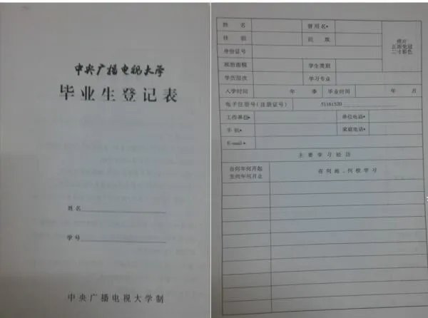 《高等学校毕业生登记表》有什么用处