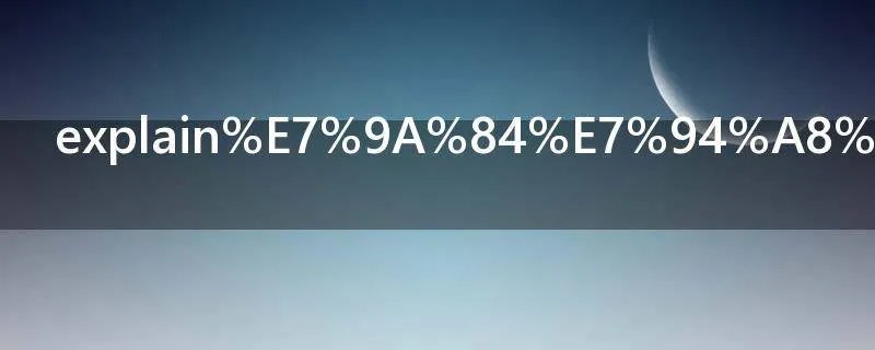 explain的用法
