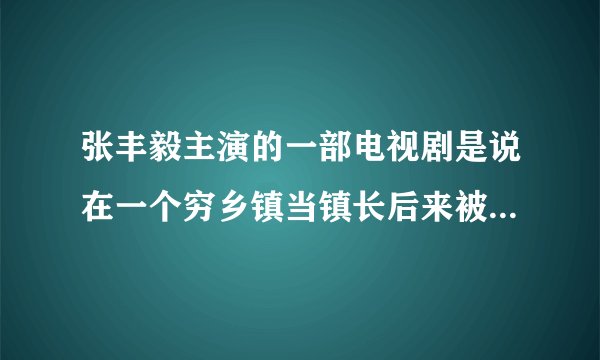 张丰毅主演的一部电视剧是说在一个穷乡镇当镇长后来被提拔做了县委书记的电视剧叫什么