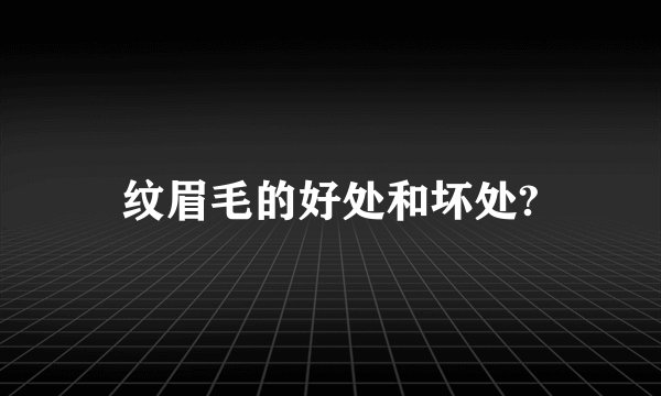 纹眉毛的好处和坏处?