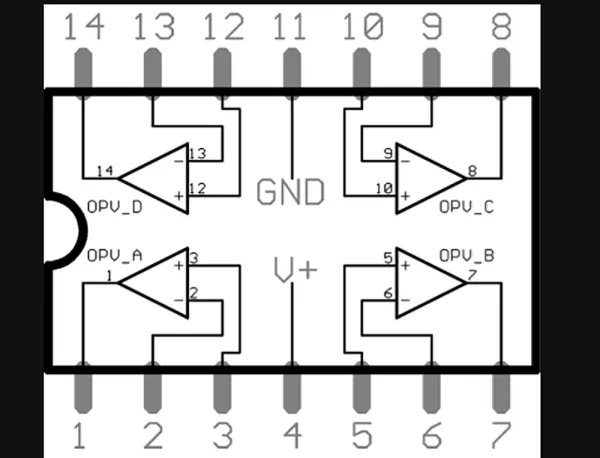 lm324n原理电路图及各引脚的作用