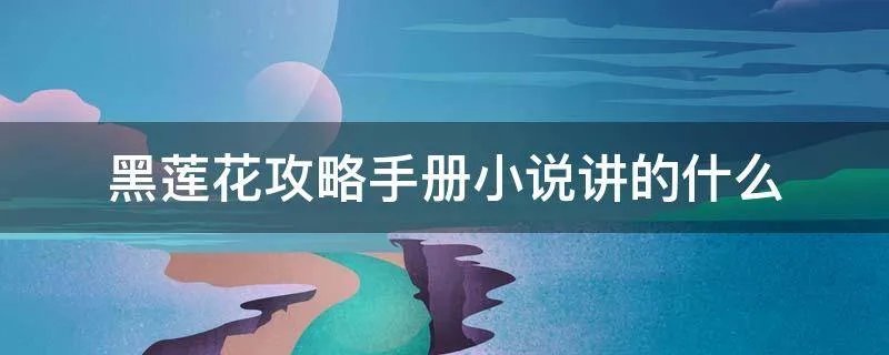 黑莲花攻略手册小说讲的什么