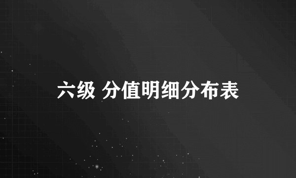 六级 分值明细分布表