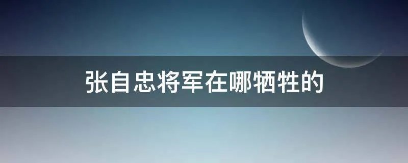 张自忠将军在哪牺牲的