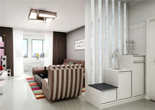 进门玄关隔断效果图  简约风格创意进门玄关设计