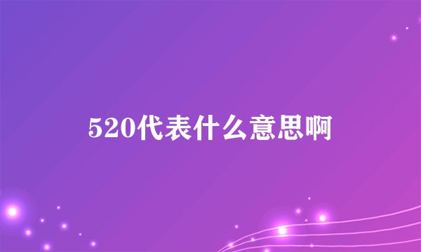 520代表什么意思啊