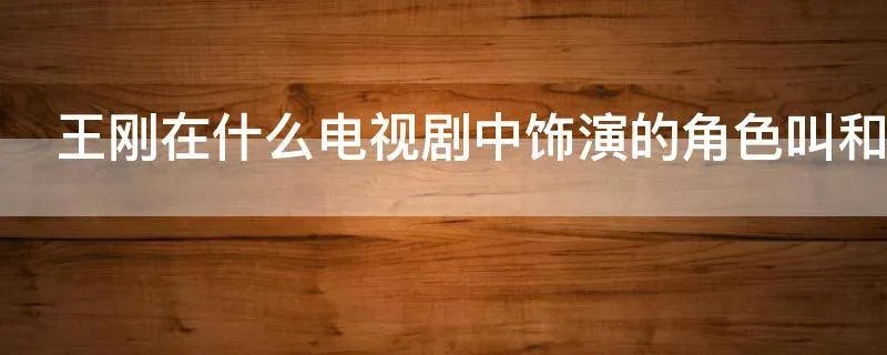 王刚在什么电视剧中饰演的角色叫和珅