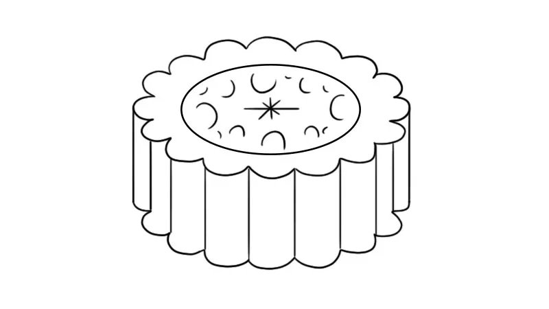 月饼简笔画怎么画