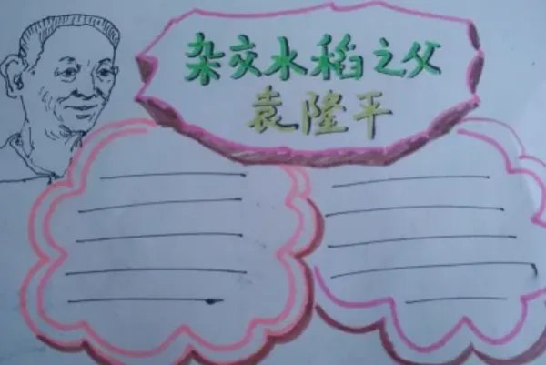 袁隆平手抄报怎么画图片大全