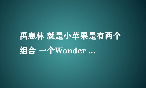 禹惠林 就是小苹果是有两个组合 一个Wonder Girls 还有一个是missa 是吗？？？？？