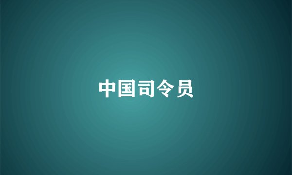 中国司令员