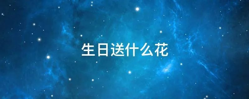 生日送什么花