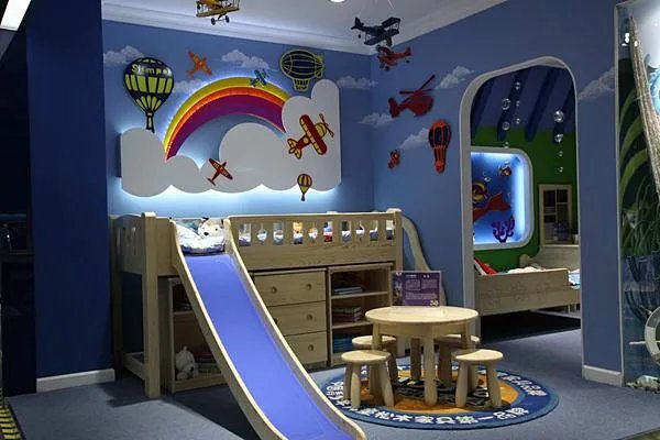 滑梯儿童床—满足孩子童心，就从下床那刻开始！