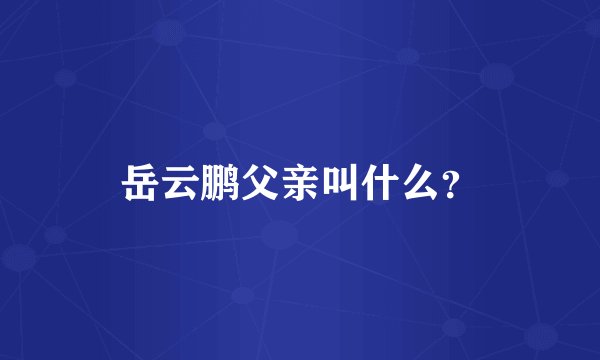 岳云鹏父亲叫什么？