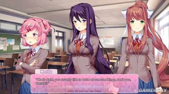 《Doki Doki文学俱乐部！》上线Steam 免费的剧情向的恋爱育成游戏