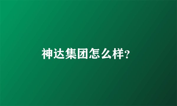 神达集团怎么样？