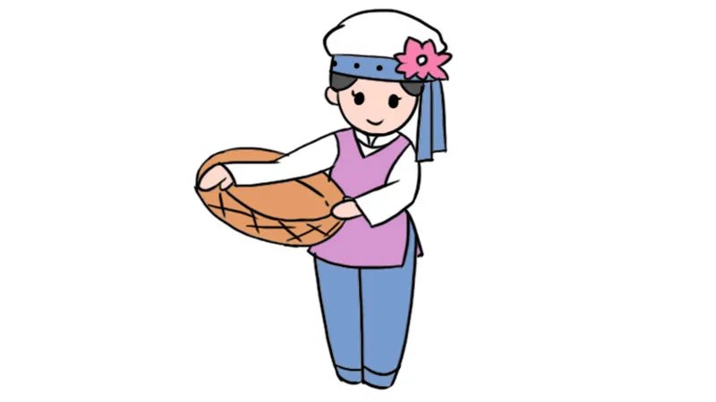 保安族服饰涂色画