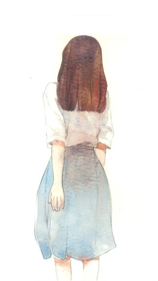 有没有背影绘画唯美图片分享？