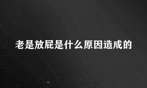 老是放屁是什么原因造成的