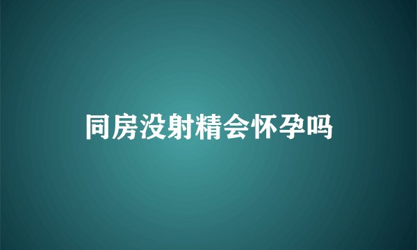 同房没射精会怀孕吗