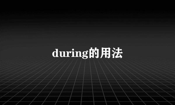 during的用法