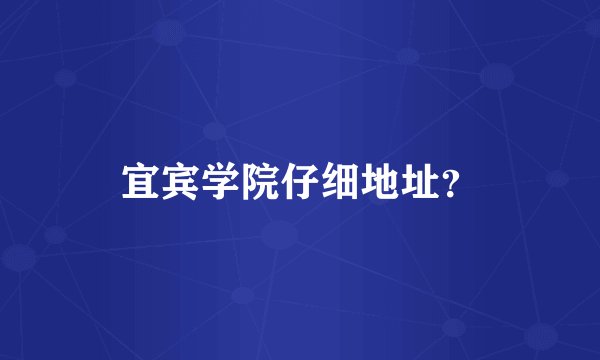宜宾学院仔细地址？