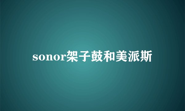 sonor架子鼓和美派斯