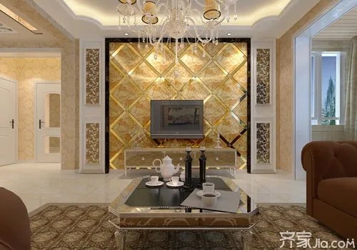 微晶石电视背景墙造型     设计师的新宠儿