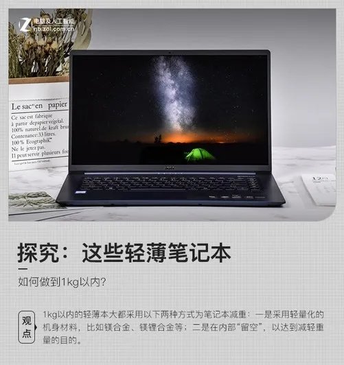 探究：这些轻薄笔记本是如何做到1kg以内的？