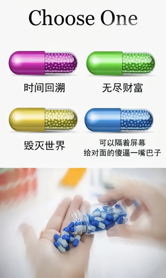 蓝色药丸高清图片表情包