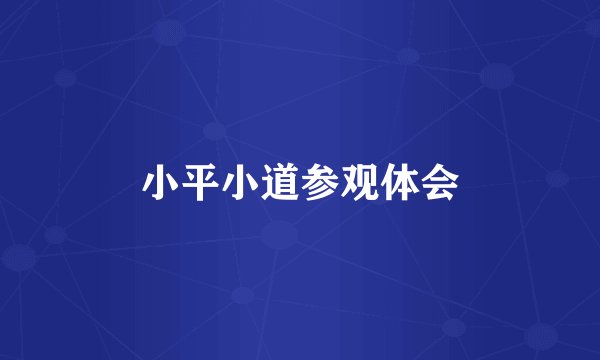 小平小道参观体会