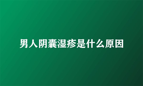 男人阴囊湿疹是什么原因