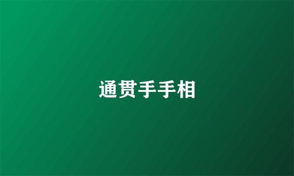 通贯手手相