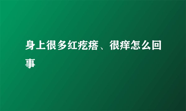 身上很多红疙瘩、很痒怎么回事