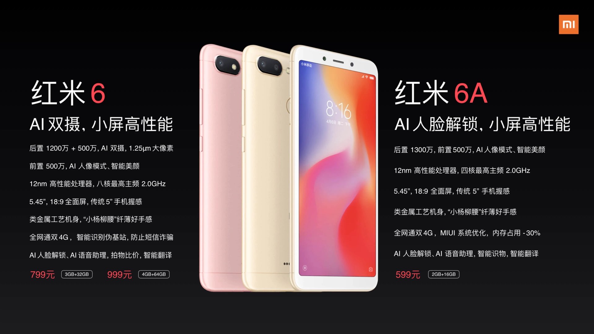 红米6和红米6a有什么区别