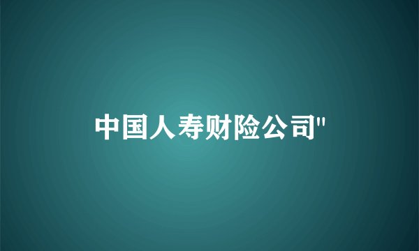 中国人寿财险公司