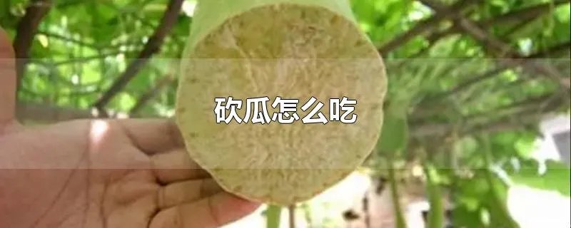 砍瓜怎么吃