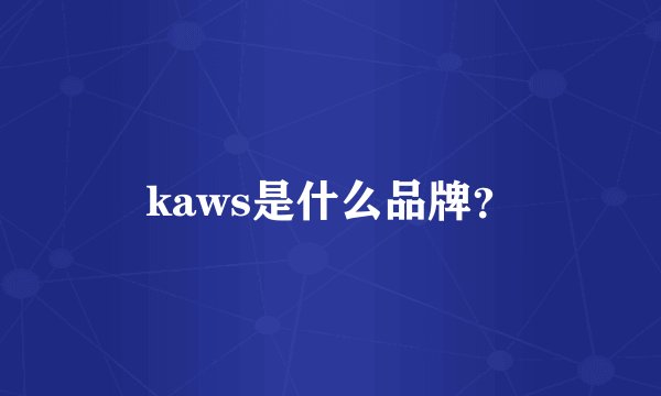kaws是什么品牌？