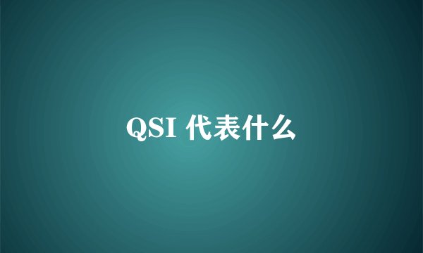 QSI 代表什么