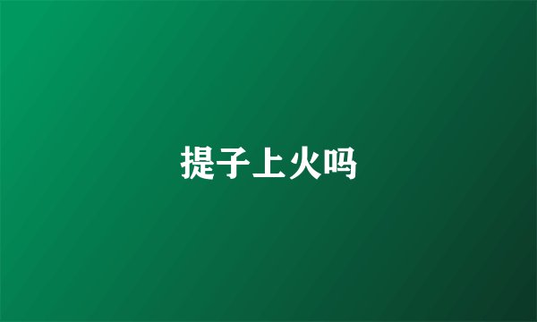 提子上火吗