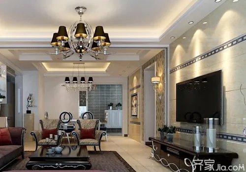 微晶石电视背景墙造型     设计师的新宠儿