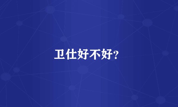 卫仕好不好？