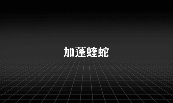 加蓬蝰蛇