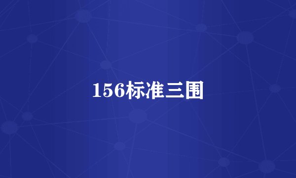 156标准三围