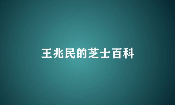 王兆民的芝士百科